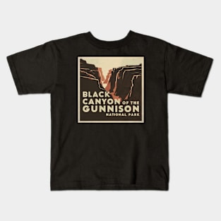 Vintage Black Canyon National Park Kids T-Shirt